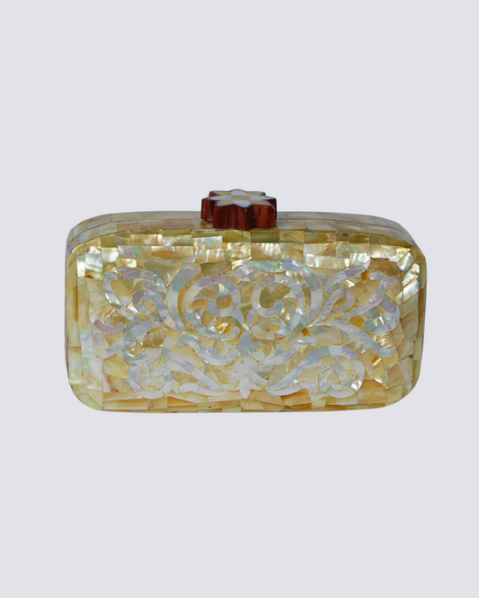 Yellow Oriental Clutch