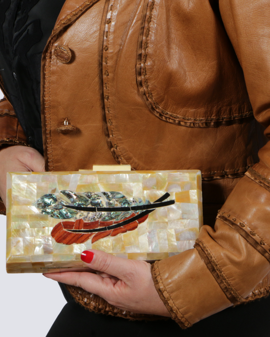 Feather Clutch
